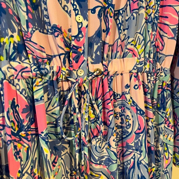 Lilly Pulitzer long sleeve dress with tiered skirt size 10 - Picture 4 of 8